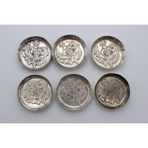 William Spratling Vintage Sterling Silver Dish Hand Engraved‎ Taxco Quetzalcoatl - Picture 1 of 13